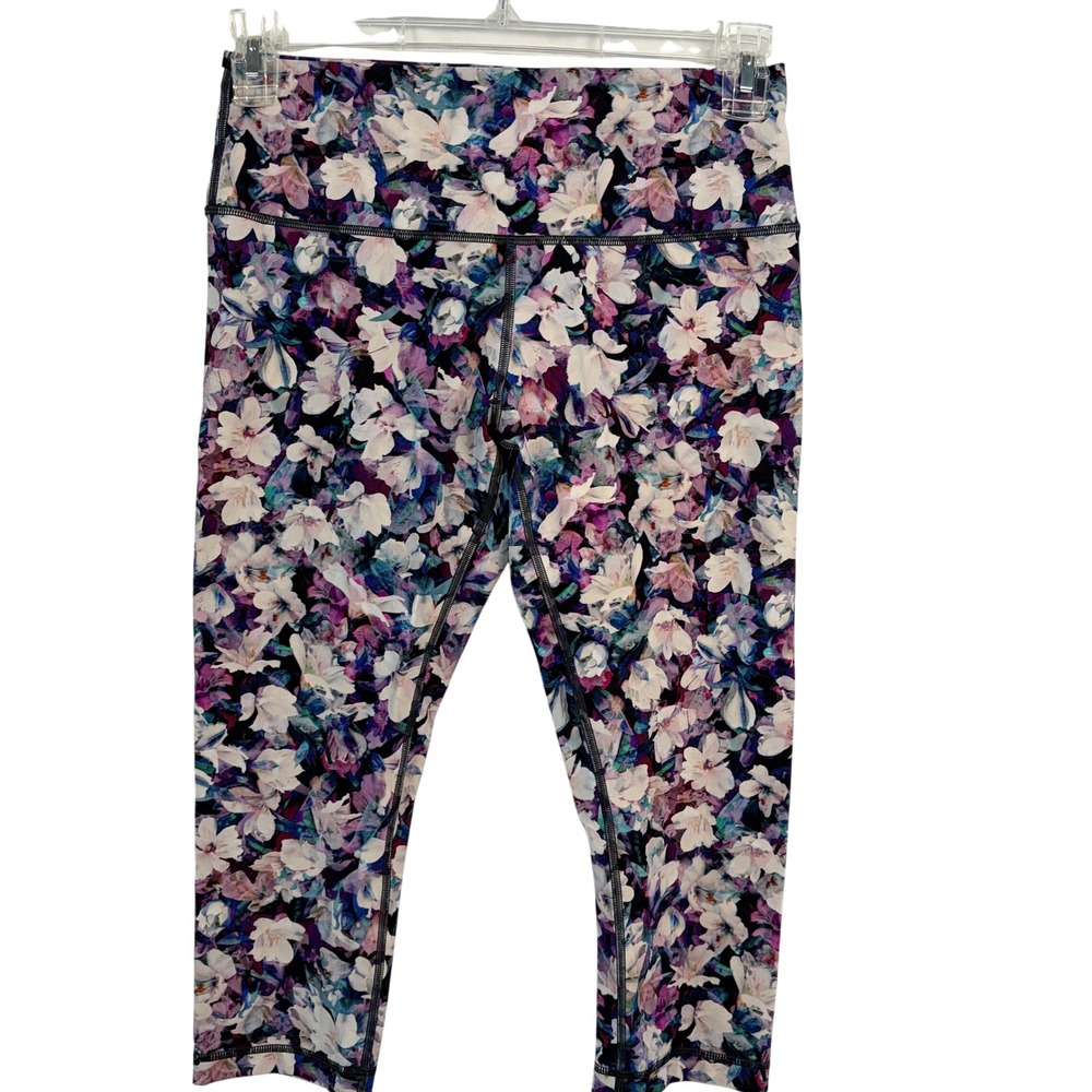 Lululemon Floral High Rise Cropped Leggings 6
